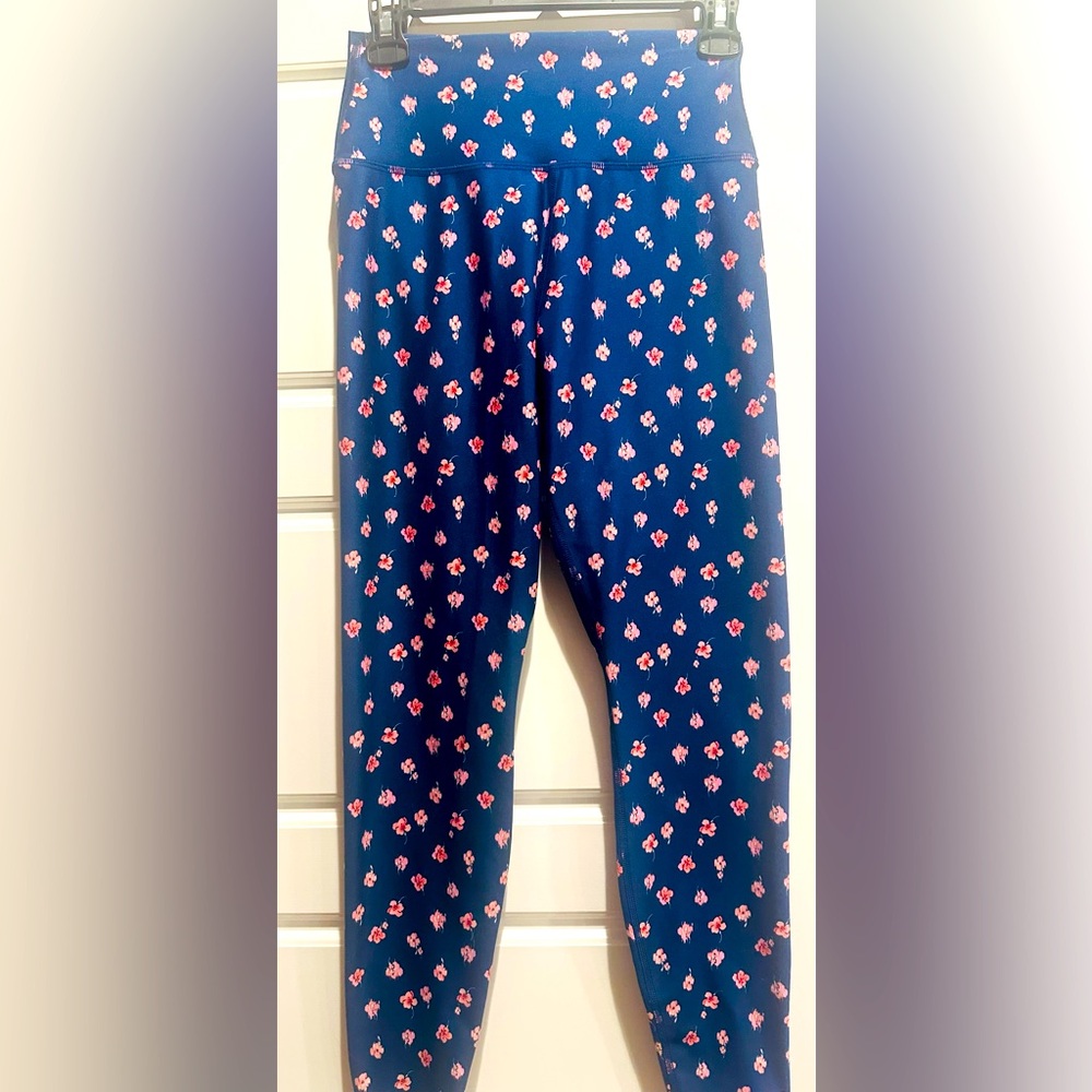 Spiritual Gangster Floral Print Blue Leggings-Medium
